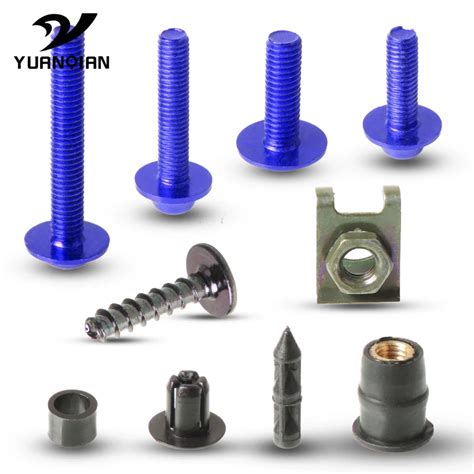 Universal Motorcycle Fairing Body Bolts Kit Fastener Clips Screw Nuts