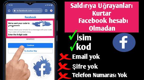 E Posta Ve Telefon Numaras Olmadan Hacklenen Facebook Hesab Nas L