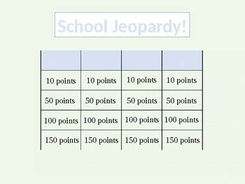 School Vocabulary Jeopardy Game by Marie Vetter | TpT