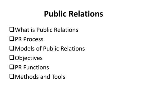 Public Relations Practice And Theory Ppt