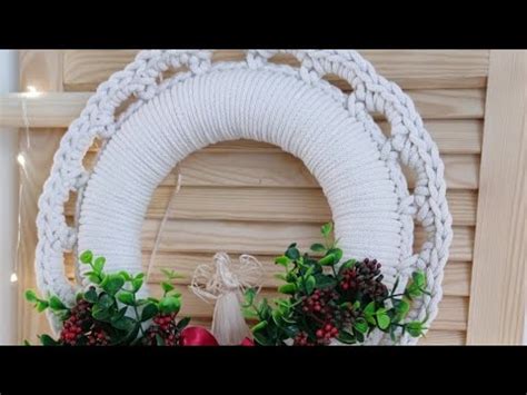 Wianek ze sznurka DIY wzór 1 cały film crochet szydełkowanie YouTube