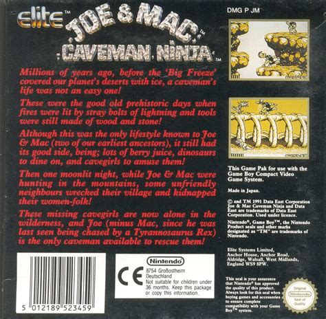 Joe Mac Caveman Ninja Cover Or Packaging Material Mobygames