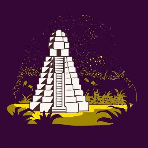 Guatemala tikal ruins in the forest 601218 Vector Art at Vecteezy