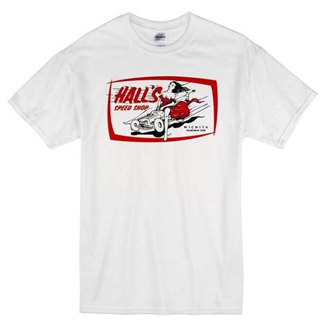 Hot Rod T Shirt Vtg Retro Art Halls Speed Shop Drag Race Racing Pinup Shopee Malaysia
