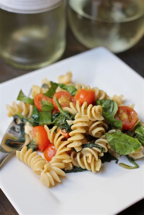 Savor Home: Fusilli With Spinach & Tomatoes