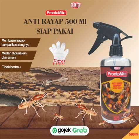 Jual Anti Rayap Spray PRONTOMITE 500ml Pembasmi Rayap Kayu Tanah