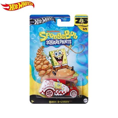 Машинка коллекционная Mattel Hot Wheels GDG Губка Боб Квадратные Штаны QUICK D LIVERY