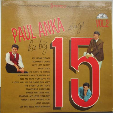 Paul Anka Paul Anka Sings His Big Volume Vinyl Discogs