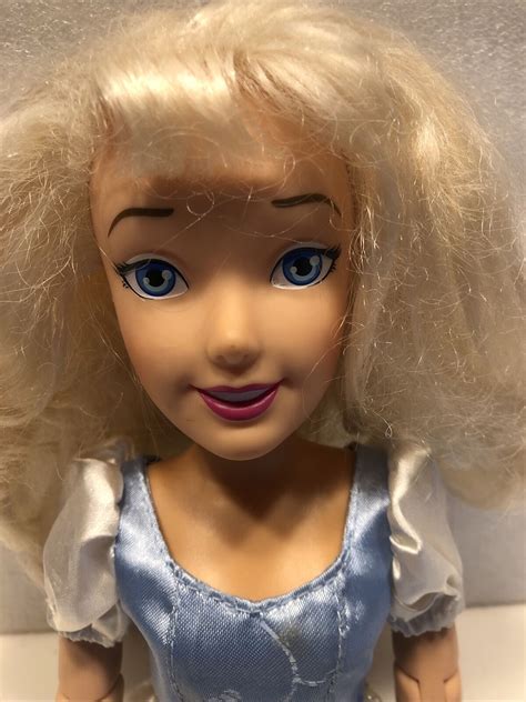 Large 15 Playmates 2005 Disney Princess Cinderella Doll W Blue Dress Ebay