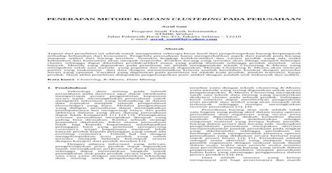 Download Pdf Penerapan Metode K Means Clustering Pada … · Proses