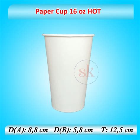Jual ISI Paper Cup HOT Gelas Kertas Panas Putih Polos Ml Oz Shopee Indonesia