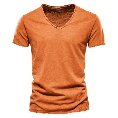 Lot De Deux T Shirts Coton Col En V Pour Homme