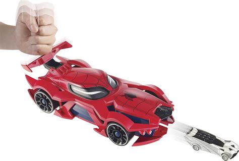 Mua Hot Wheels Marvel Spider Man Web Car Launcher With Movement Activated Eyes 1 64 Scale Toy