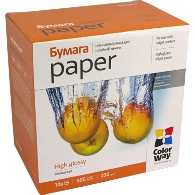 Купить фотобумага ColorWay глянцевая 230г/м,10x15 1000л (PG230-1000 ...