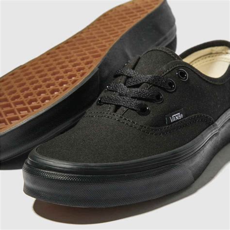 Womens Black Vans Authentic Trainers Schuh