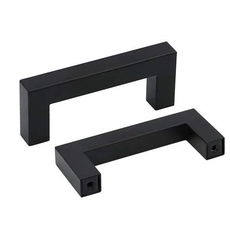 2 Piece Furniture Handles Black Cabinet Handle Stainless Steel Drawer