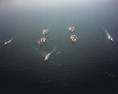 An Aerial View Of The Ships Of Battle Force Zulu Underway At The