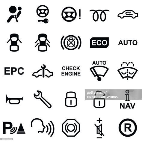 Vector 25 Car Dashboard Icons High Res Vector Graphic Getty Images