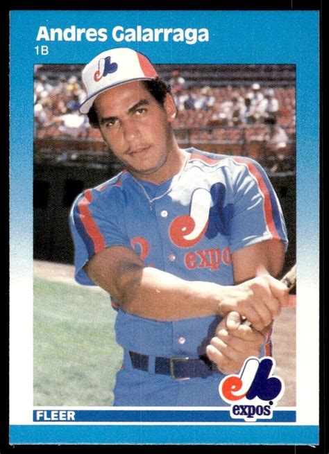 Fleer Baseball Card Andres Galarraga Montreal Expos Ebay