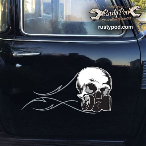Pinstriping Motorcycle Gas Tank Sticker Hot Rod Skull Sticker Rustypod Store