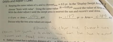 Solved Orbits And Kepler S Laws Section B Kepler S Laws Chegg