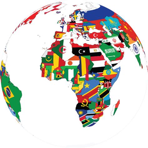 World Flag Map Globe