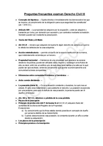 Preguntas Frecuentes Examen Derecho Civil Iii Pdf