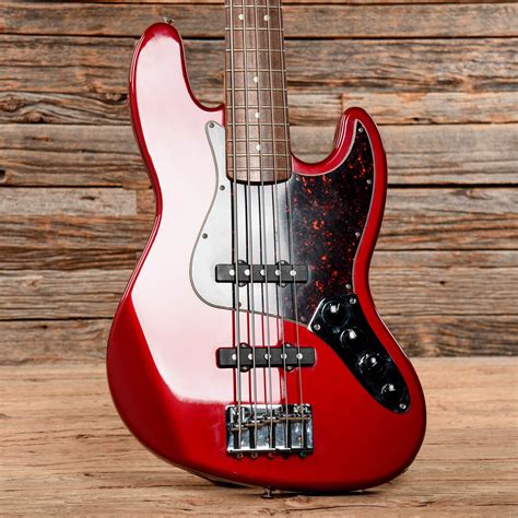 Fender Standard Jazz Bass V Midnight Wine 2002 – Chicago Music Exchange