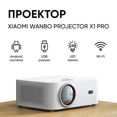 Проектор ONE SELLER Проектор для фильмов, кинопроектор для дома Wanbo ...