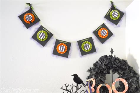 {Tutorial} Spooky Halloween Banner - Our Thrifty Ideas