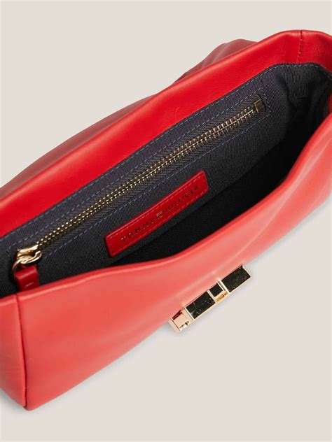 Leather Push Lock Flap Crossover Bag Tommy Hilfiger