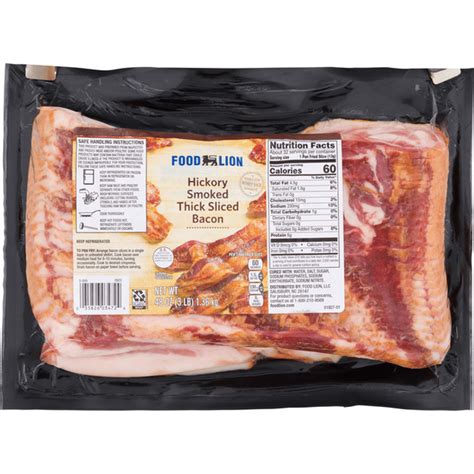 Food Lion Bacon Hickory Smoked Thick Slices 48 Oz Instacart