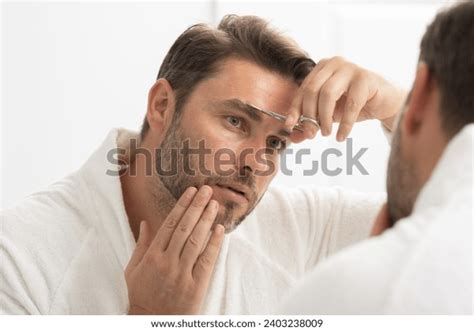 Naked Man Scissors Trimming His Beard Stock Photo 2403238009 Shutterstock