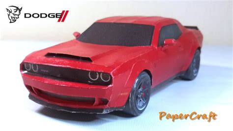 Dodge Challenger Demon Papercraft Youtube