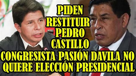 ABOGADO DE PEDRO CASTILLO DICE PEDIR NUEVAS ELECCIONES ES RECONOCER LA