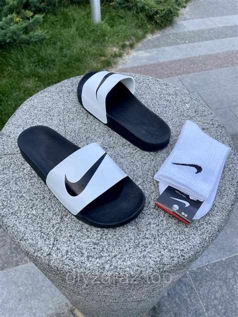 Тапки від Nike чорні з білим (ID#1863855098), цена: 540 ₴, купить на ...
