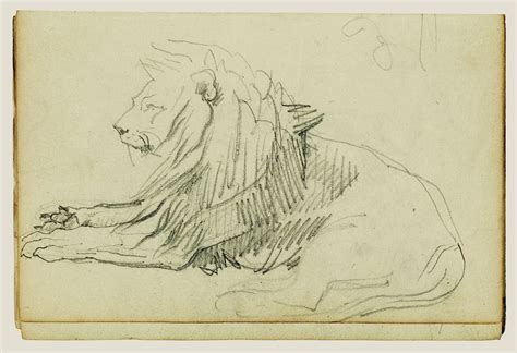 Seated lion by Théodore Géricault Free Photo Illustration rawpixel