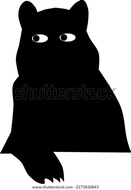 Cartoon Black Bear Drawing Simple Cute Stock Vector (Royalty Free ...