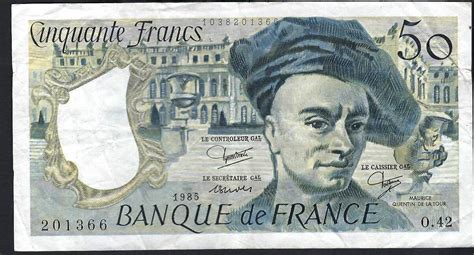 France Frankreich 50 Francs 1985 Quentin De La Tour O 42 S MA Shops