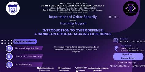 Summer Internship Sakec Cyber Security Shah And Anchor Kutchhi Engineering College