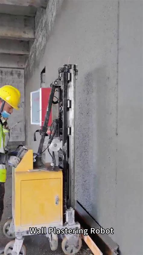 Automatic Wall Screeding Plaster Machine Rendering Robot Wall