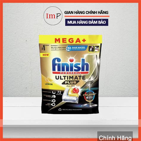 Viên rửa bát Finish Quantum Ultimate Plus All in One 14 tính năng