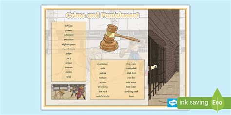 Crime And Punishment Word Mat Twinkl KS2 Twinkl