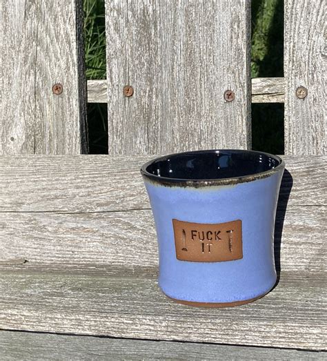 White Fuck Off Cup Sarah Russell Pottery