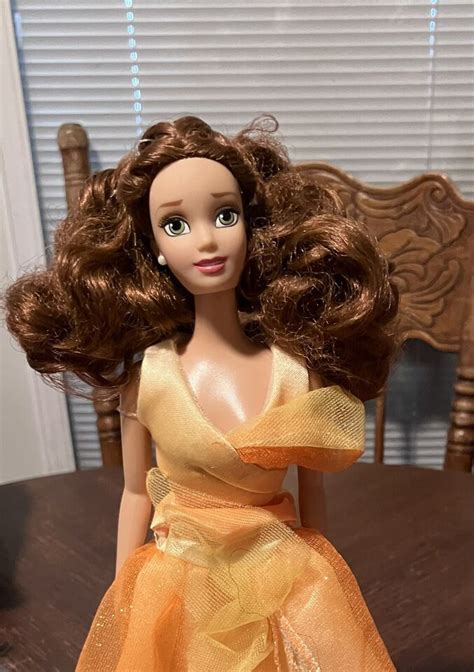 Disney Princess Belle Beauty And Beast Doll Gold Ball Gown Dress 25 Ebay