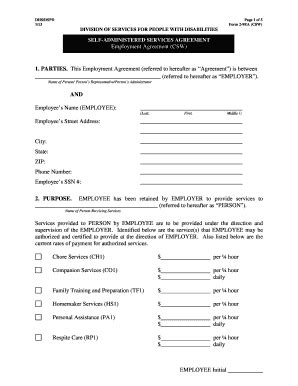 Fillable Online DHS DSPD 1 13 Page 1 Of 5 Form 2 9EA CSW DIVISION OF