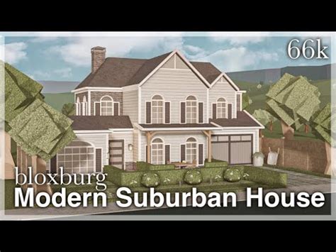 Bloxburg Modern Suburban House Speedbuild Exterior