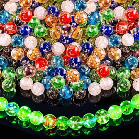 Amazon Pcs Luminous Glass Beads Bulk Glow In The Dark Mm