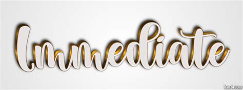 Immediate Text Effect and Logo Design Word 