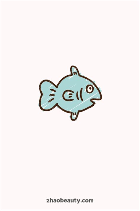 easy cute fish drawing ideas  beginners zhaobeauty
